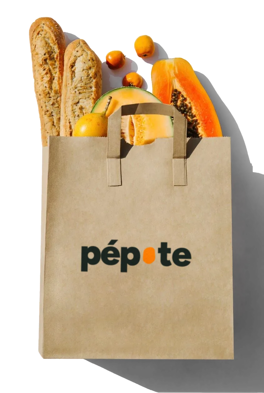 Sac Pépite avec fruits, légumes et pain